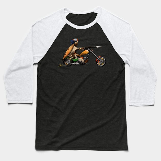 Afroriders-Zulu Baseball T-Shirt by Timzartwork